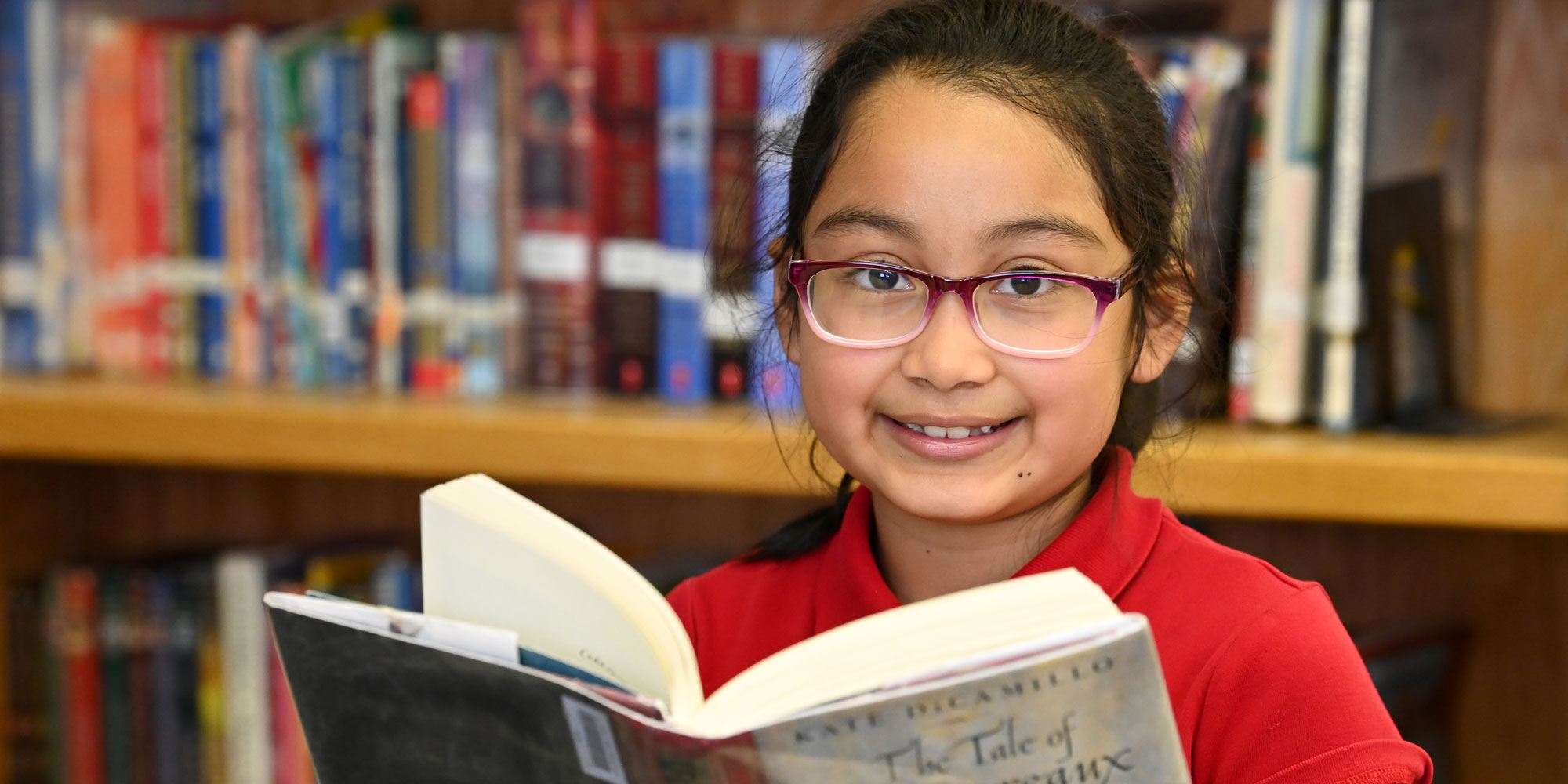 student with book