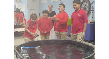 Students at museum