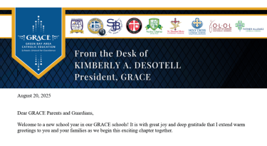 Fall 2025 Welcome Back Letter From GRACE President